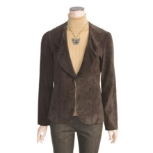 Stetson Lambskin Jacket - Ruffle Collar (For Women) in Brown - Closeouts