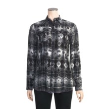 Stetson Overprinted Plaid Shirt - Long Sleeve (For Women) in Black - Closeouts