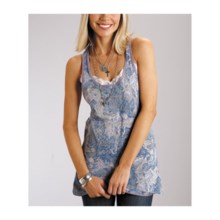 Stetson Printed Jersey Knit Tank Top - Racerback (For Women) in Purple - Closeouts