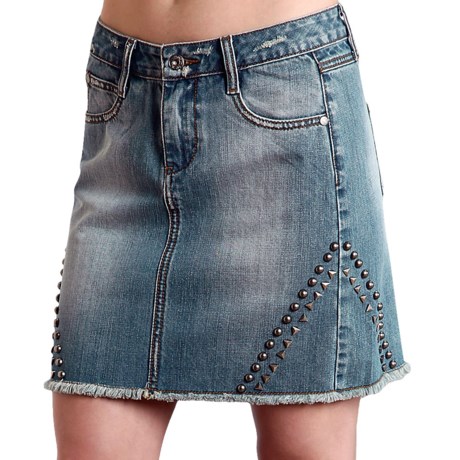 Stetson Studded Denim Skirt (For Women)