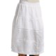 Stetson Tiered Skirt with Crochet Insets - Cotton-Silk (For Women)
