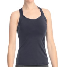 Stonewear Designs Double Cross Dryflex Tank Top - Built-In Shelf Bra (For Women) in Navy - Closeouts