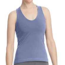 Stonewear Designs Momentum Tank Top - Organic Cotton, Built-in Shelf Bra, Crisscross Back (For Women) in Stream - Closeouts