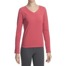 Stonewear Designs Shimmy Shirt - Organic Cotton, V-Neck, Long Sleeve (For Women) in Punch - Closeouts