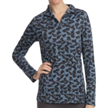 Stonewear Designs Toaster Shirt - Zip Neck, Long Sleeve (For Women) in Leaves Print - Closeouts