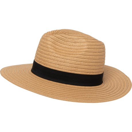 San Diego Hat Company Straw Fedora (For Women) - TOBACCO ( )