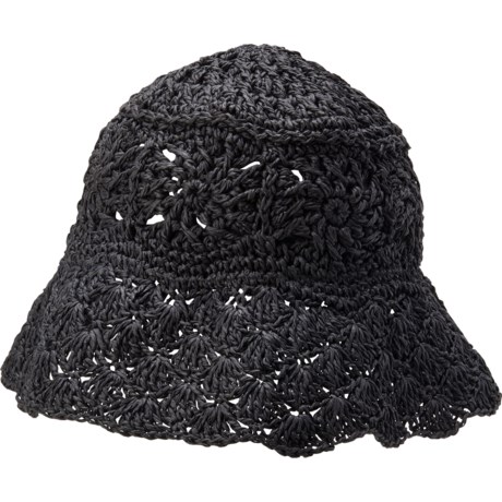 San Diego Hat Company Straw Pattern Bucket Hat (For Women) - BLACK ( )