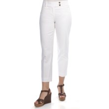 Stretch Cotton Crop Pants (For Women) in White - 2nds