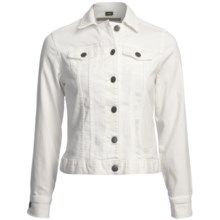 Stretch Cotton Denim Jacket (For Women) in White - 2nds