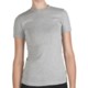 Stretch Cotton Shirt - Crew Neck, Short Sleeve (For Women)