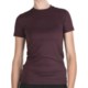 Stretch Cotton Shirt - Crew Neck, Short Sleeve (For Women)