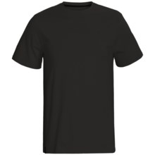 Stretch Cotton T-Shirt - Short Sleeve (For Men) in Black - Closeouts