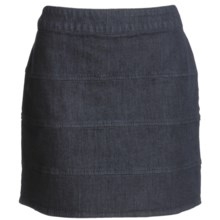 Stretch Denim Mini Skirt - Back Zip (For Women) in Indigo - 2nds