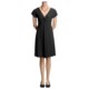 Stretch Knit Dress - V-Neck, Short Sleeve (For Women)