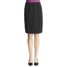 Stretch Knit Skirt - Back Slit (For Women) in Navy - 2nds
