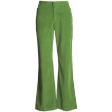 Stretch Pinwale Corduroy Pants - Cotton Rich (For Women) in Green - 2nds