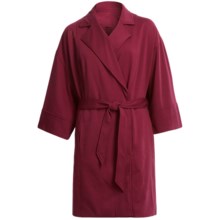 Stretch Ponte Knit Jacket - 3/4 Sleeve (For Plus Size Women) in Red - 2nds