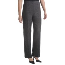 Stretch Tweed Pants - Side Zip (For Women) in Charcoal - 2nds