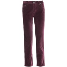 Stretch Velvet Jeans - 5-Pocket (For Women) in Burgundy - 2nds