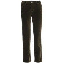 Stretch Velvet Jeans - 5-Pocket (For Women) in Olive - 2nds