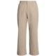 Stretch Woven Twill Crop Pants - Flat Front (For Women)