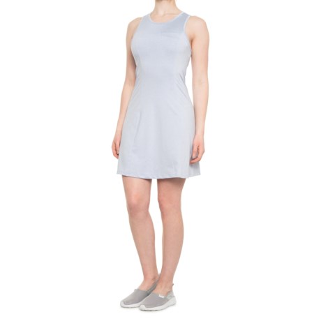 Harmony and Balance Striated Tennis Dress - Shelf Bra, Sleeveless (For Women) - SPA BLUE HEATHER (XL )