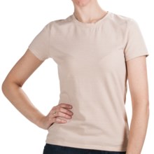 Stripe Cotton Shirt - Short Sleeve (For Women) in Khaki - 2nds