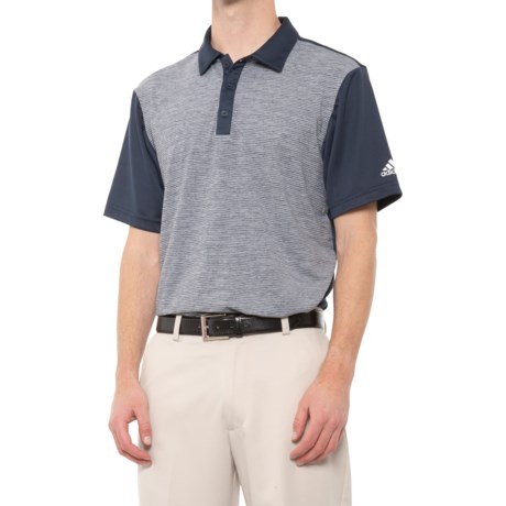 Adidas Stripe Polo Shirt - UPF 50, Short Sleeve (For Men) - NAVY (M )