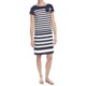 Striped Cotton Jersey Knit Dress - Short Sleeve (For Women)