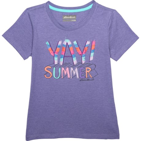Eddie Bauer Summer 3D Yay T-Shirt - Short Sleeves (For Girls) - PURPLE HEATHER (S )