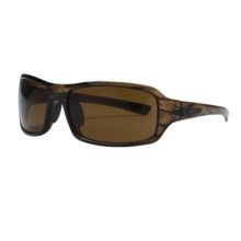 Suncloud Habit Sunglasses - Polarized in Brown Stripe/Brown - Closeouts