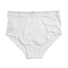 Sunspel Q14 Cellular Cotton Underwear - Briefs, Lightweight (For Big Men) in White - Closeouts