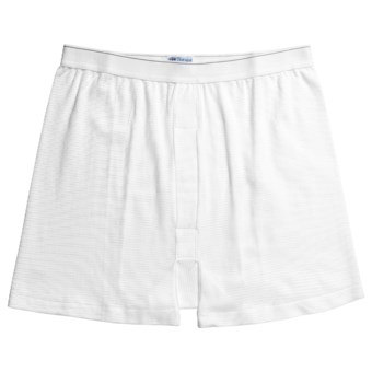 Sunspel Supima® Q14 Cellular Cotton Underwear Boxer Shorts - Q14 Cellular (For Big Men) in White