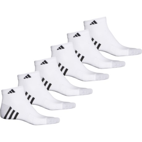Adidas Superlite Marl H/T 3-Stripe Socks - 6-Pack, Below the Ankle (For Men) - WHITE/BLACK/ONIX GREY (L )