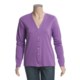 Supima® Cotton Cardigan Sweater - V-Neck (For Women)
