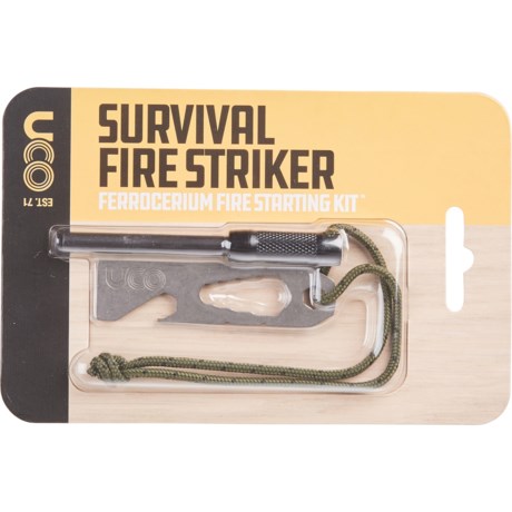 UCO Survival Fire Striker Ferrocerium Fire Starting Kit - BLACK ( )