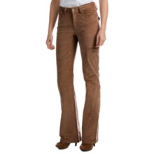 Sveltelana Stretch Corduroy Pants - Flared Leg (For Women) in Bark - 2nds