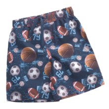 Swim Trunks - Inner brief (For Little Boys) in Navy/White Multi - 2nds