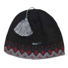 Swix Stein Beanie Hat (For Men and Women) in Black/Grey - Closeouts