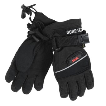 Swix Utility Gore-Tex® Gloves - Waterproof, Insulated (For Kids) in Black