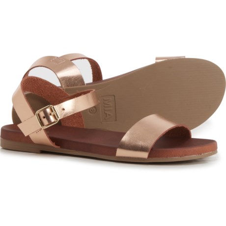 MIA Sybil Sandals - Leather (For Women) - Rose Gold (9 )