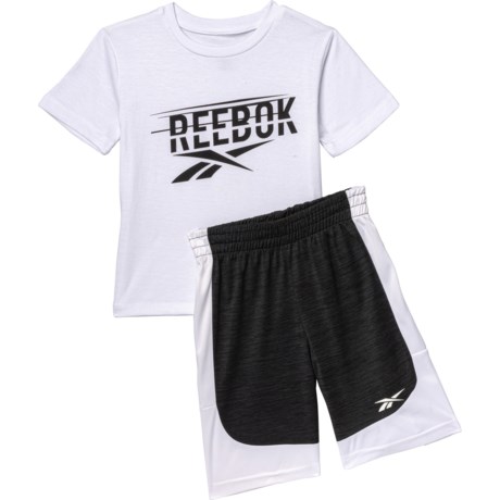 Reebok T-Shirt and Shorts Set - Short Sleeve (For Little Boys) - WHITE (7 )