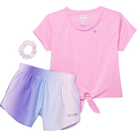 Hind T-Shirt and Shorts Set - Short Sleeve (For Little Girls) - PRISM PINK (5/6 )