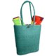 Tag Beach Tote Bag - Woven Straw