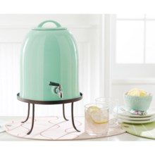 Tag Bell-Shaped Drink Dispenser in Light Aqua - Closeouts