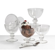 Tag Bubble Glass Sundae Dishes - Set of 6 in Clear - Closeouts