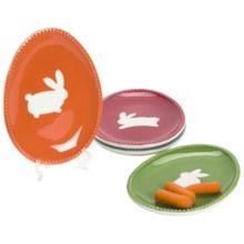 Tag Bunny Appetizer Plates - Set of 4 in See Photo - Closeouts