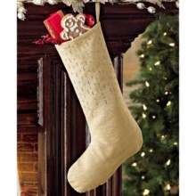 Tag Festive Holiday Beaded Stocking in Champagne - Closeouts