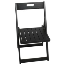 Tag Folding Chair - Keuring and Acacia Wood in Black - Closeouts