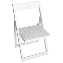 Tag Folding Chair - Keuring and Acacia Wood in White - Closeouts